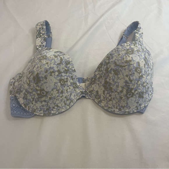 Lucky Brand Bra Size 38D Blue and Green Floral - Picture 2 of 12